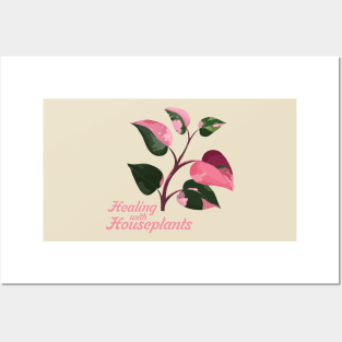 Pink Princess Philodendron | Healing with Houseplants Posters and Art